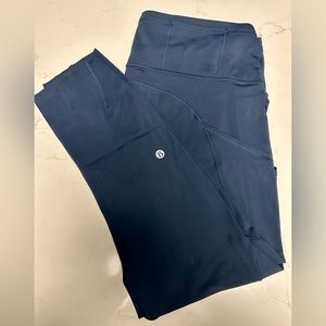 Lululemon Navy Fast and Free- 23” crop